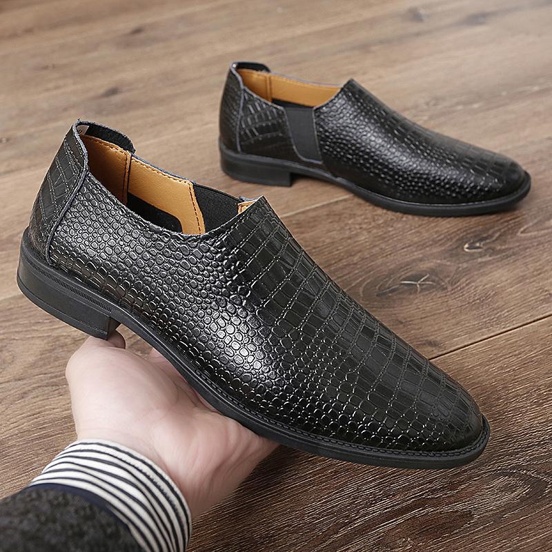 47 Plus Size 48 High-End Bean Shoes Men'S Pointed Autumn Soft-Soled Men'S Casual Leather Shoes With A Pedal - Image 2